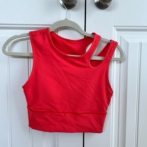 Orange lululemon cropped tank